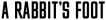 Logo for A Rabbit's Foot
